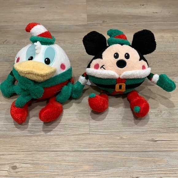 Disney Christmas Mickey and Donald Duck plush - Picture 1 of 5